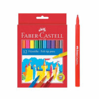 FABER CASTELL 12 PACK FELT TIP THIN MARKERS