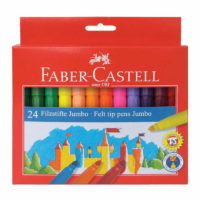 FABER CASTELL 24 PACK FELT TIP THICK JUMBO MARKERS