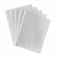 CLEAR SHEET PROTECTOR WITH BINDER HOLES A4